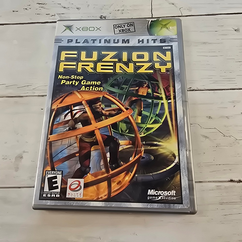 Fuzion Frenzy Xbox Original Platinum Hits Video Game Complete with Manual
